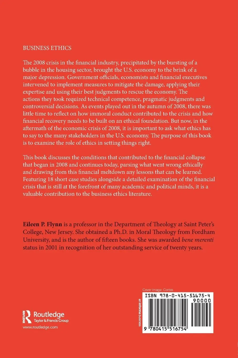 Rückseite: 9780415516754 | Ethical Lessons of the Financial Crisis | Eileen Flynn | Taschenbuch