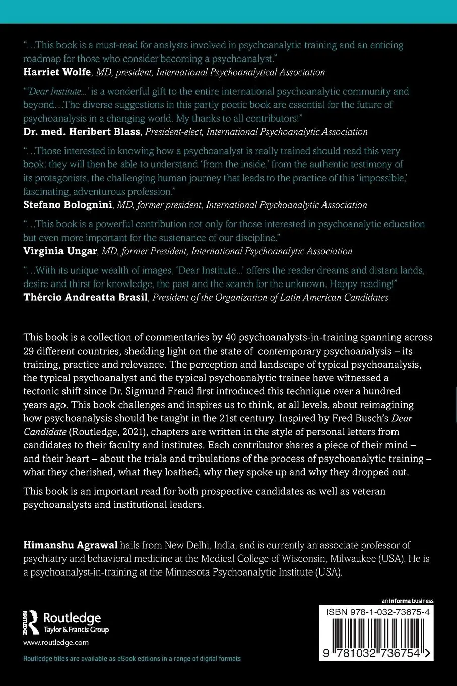 Rückseite: 9781032736754 | "Dear Institute..." | Himanshu Agrawal | Taschenbuch | Englisch | 2024