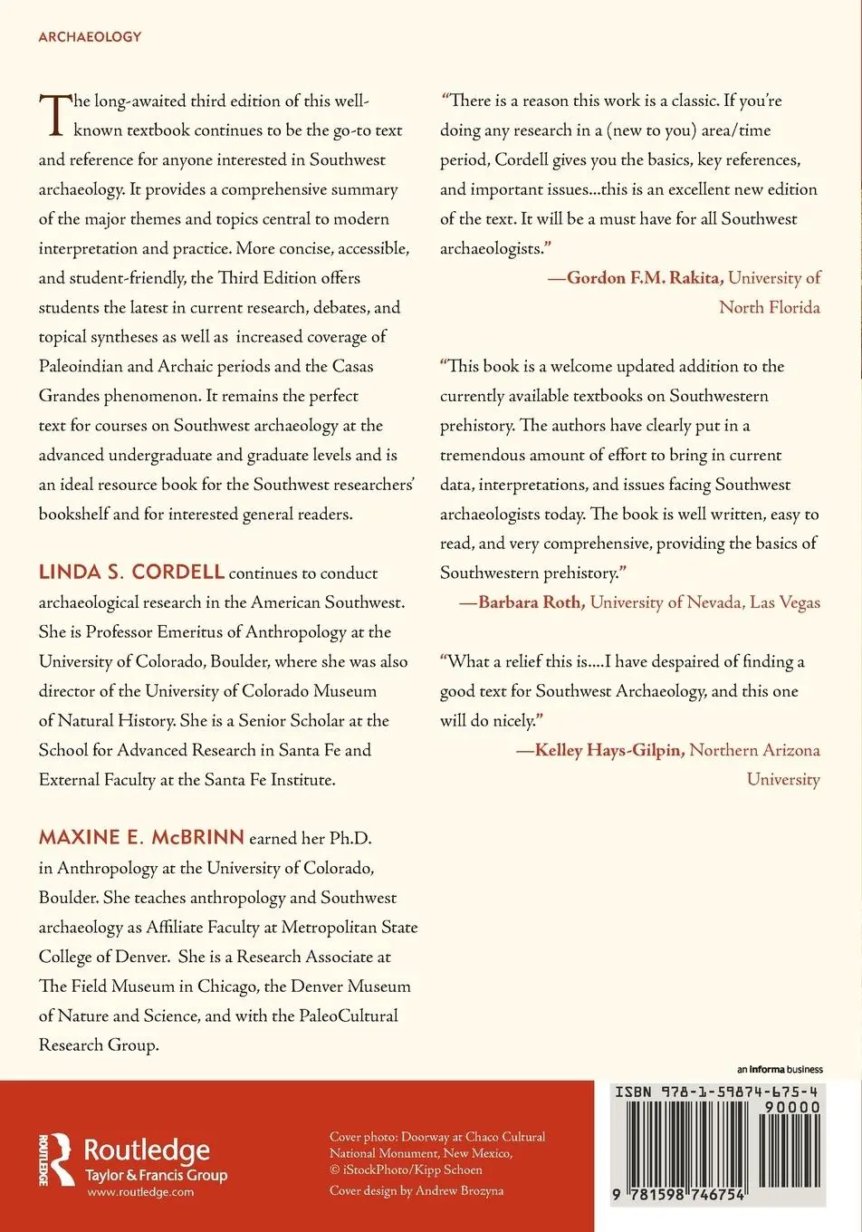 Rückseite: 9781598746754 | Archaeology of the Southwest | Maxine E. McBrinn (u. a.) | Taschenbuch