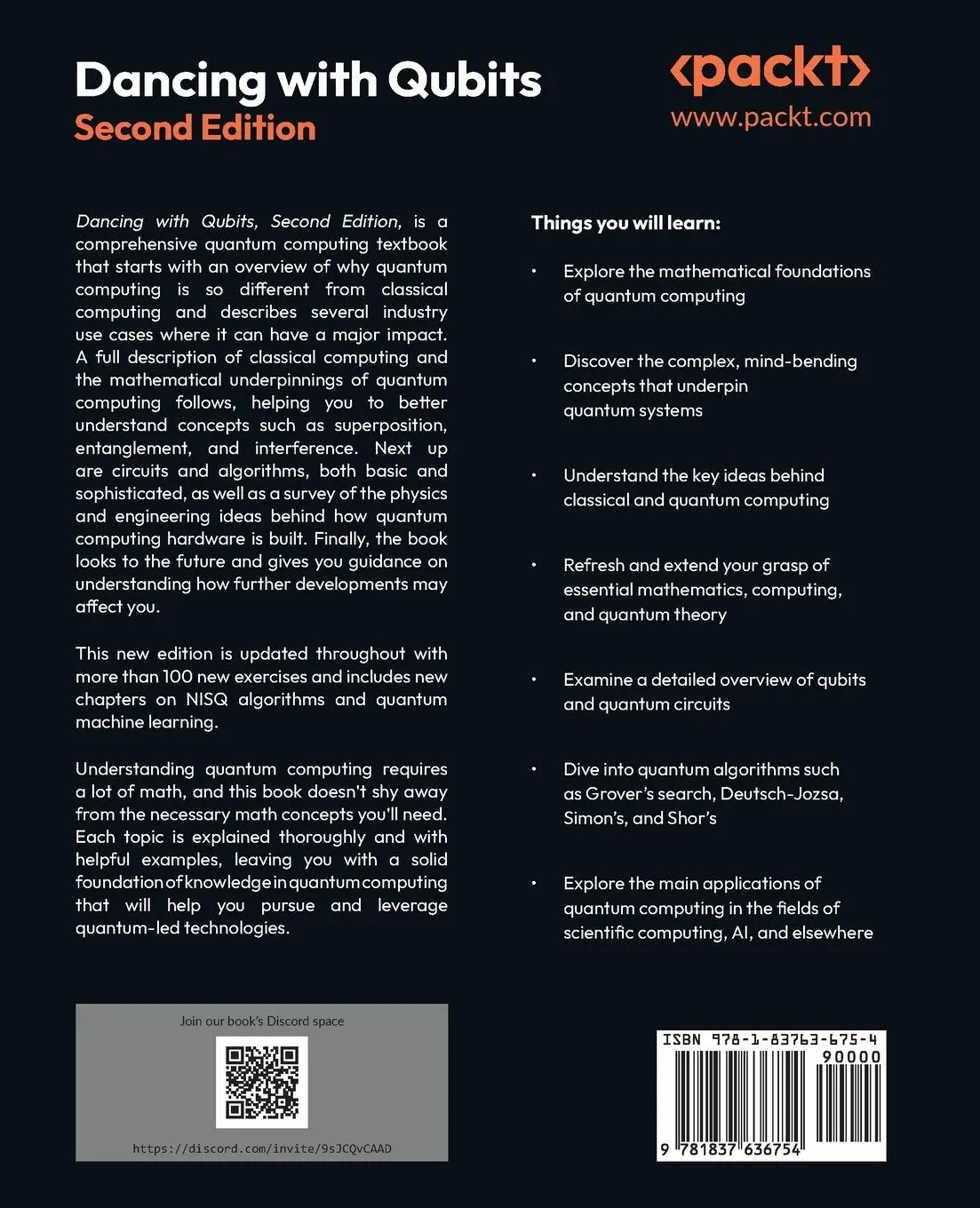 Rückseite: 9781837636754 | Dancing with Qubits - Second Edition | Robert S. Sutor | Taschenbuch
