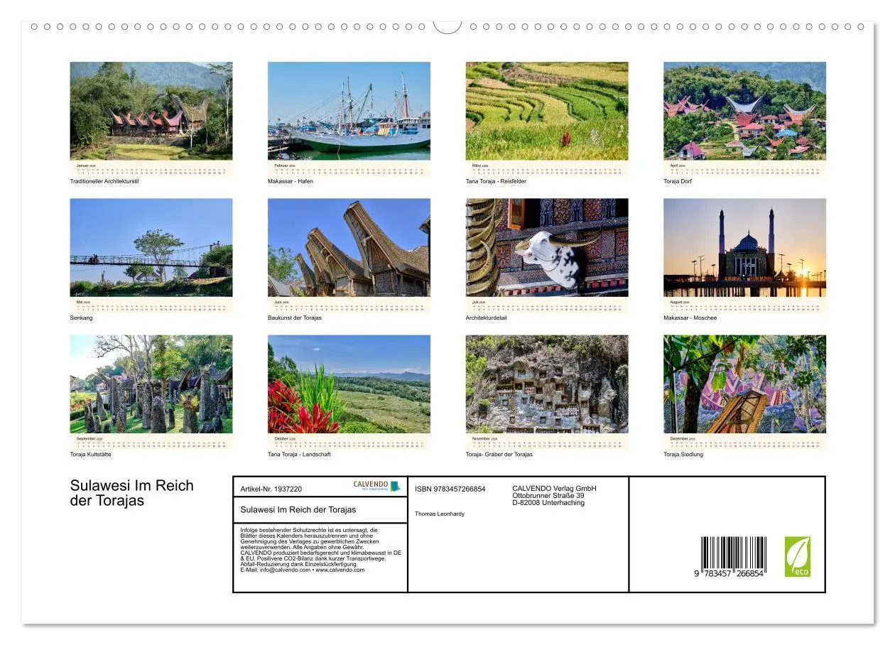 Bild: 9783457266854 | Sulawesi Im Reich der Torajas (hochwertiger Premium Wandkalender...