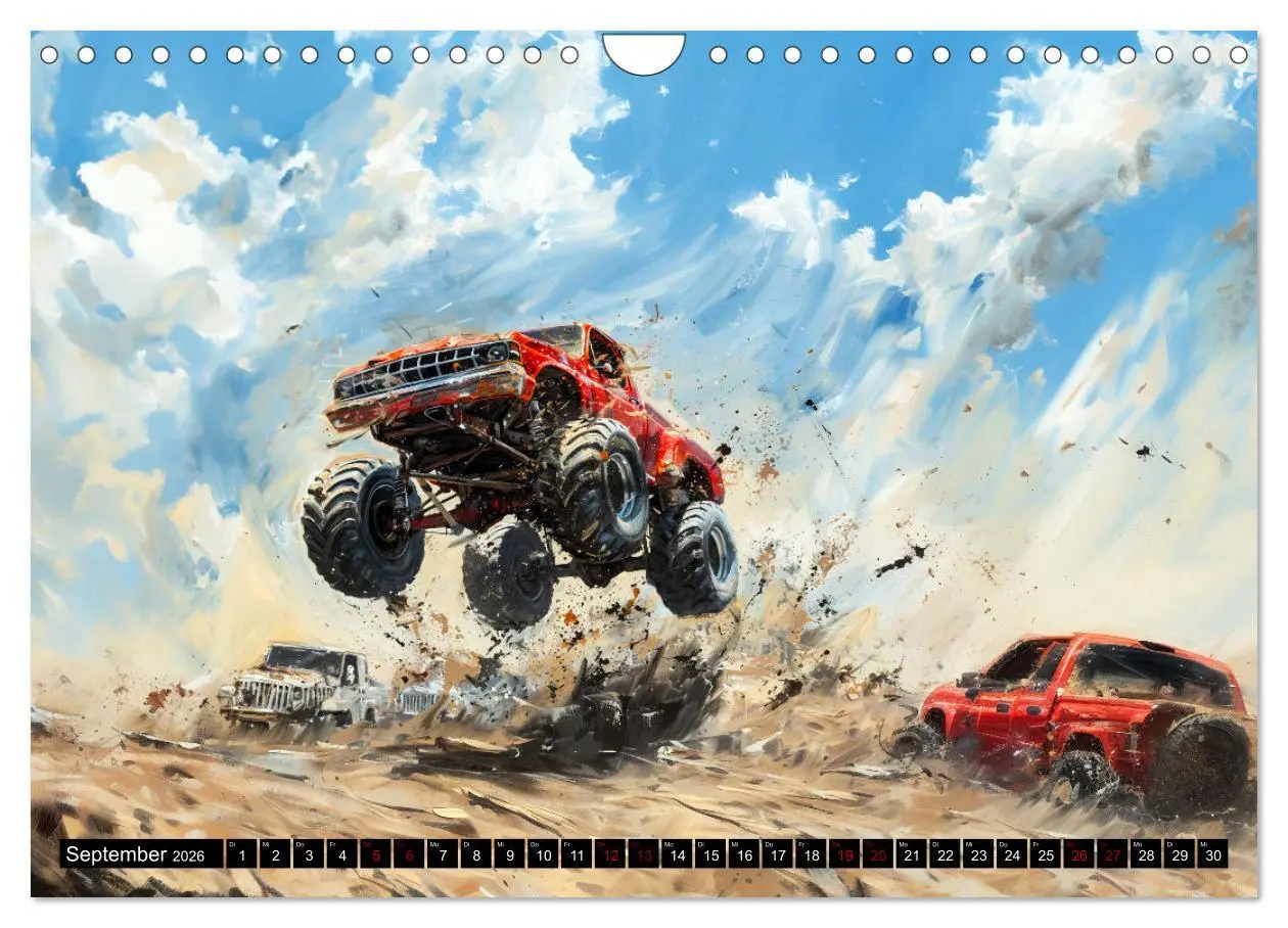 Bild: 9783457336854 | Wilde Monstertrucks (Wandkalender 2026 DIN A4 quer), CALVENDO...