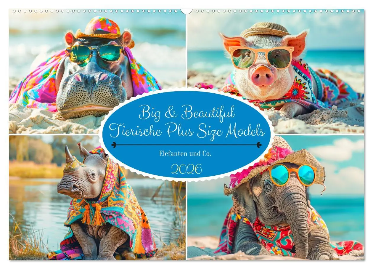 Cover: 9783457406854 | Big &amp; Beautiful. Tierische Plus Size Models. Elefanten und Co....