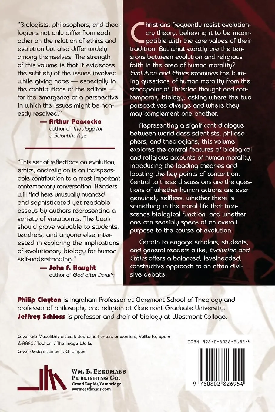 Rückseite: 9780802826954 | Evolution and Ethics | Philip Clayton (u. a.) | Taschenbuch | Englisch