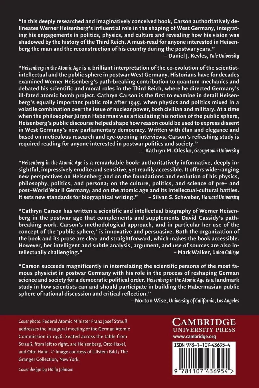 Rückseite: 9781107436954 | Heisenberg in the Atomic Age | Science and the Public Sphere | Carson