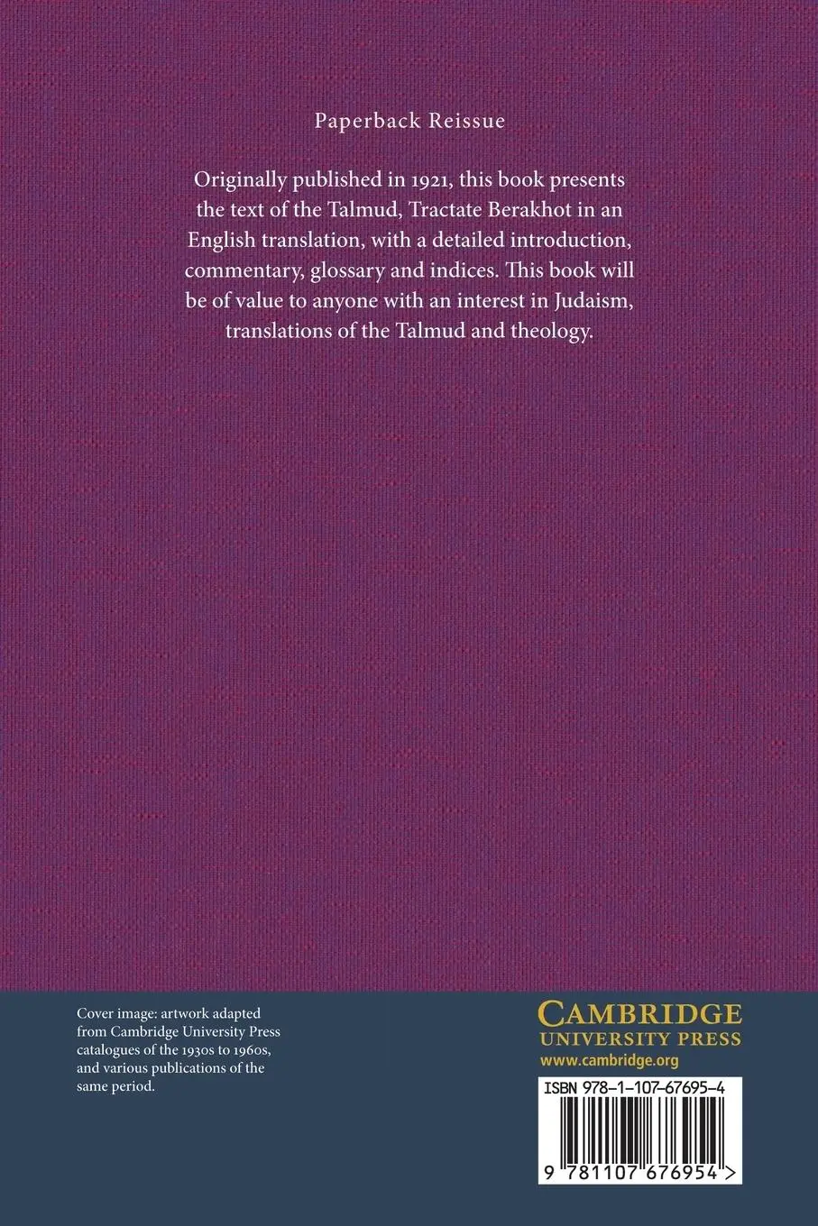 Rückseite: 9781107676954 | The Babylonian Talmud | A. Cohen | Taschenbuch | Englisch | 2013