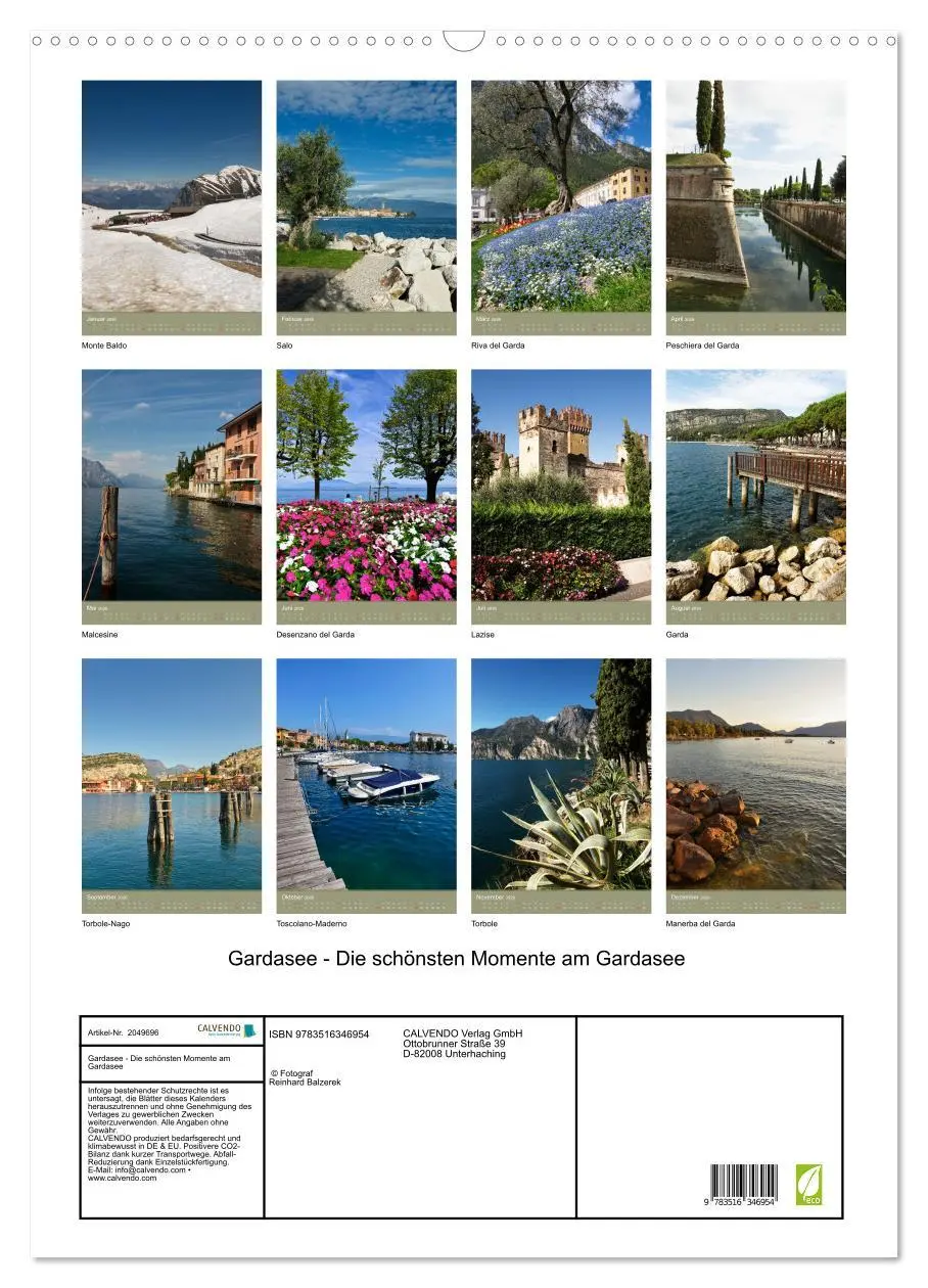 Bild: 9783516346954 | Gardasee - Die schönsten Momente am Gardasee (Wandkalender 2026 DIN...