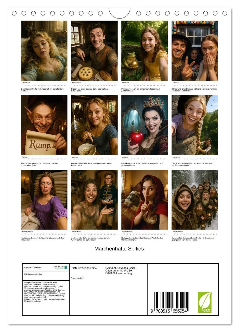 Bild: 9783516656954 | Märchenhafte Selfies (Wandkalender 2026 DIN A4 hoch), CALVENDO...