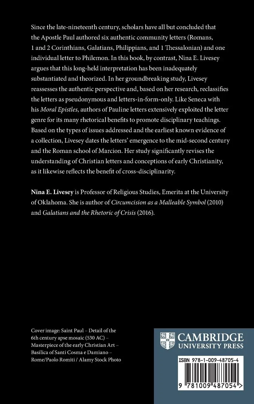 Rückseite: 9781009487054 | The Letters of Paul in their Roman Literary Context | Nina E. Livesey