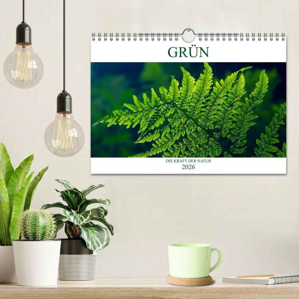 Bild: 9783457907054 | GRÜN . Die Kraft der Natur (Wandkalender 2026 DIN A4 quer),...