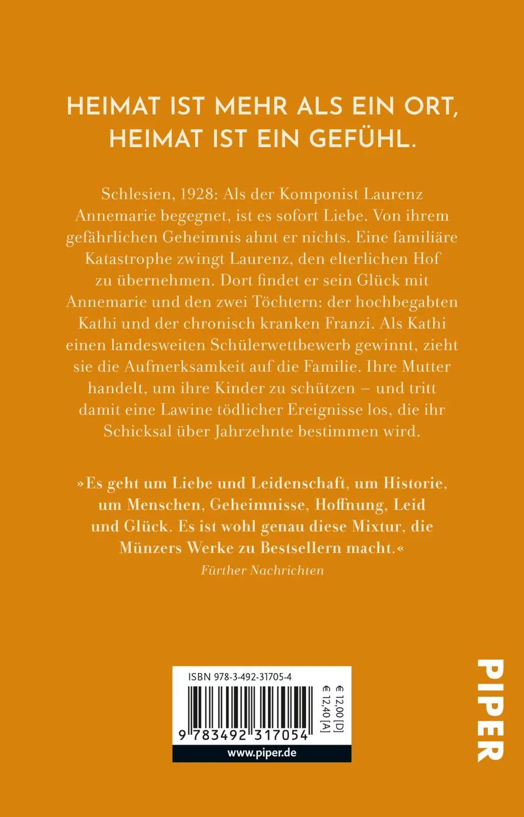 Rückseite: 9783492317054 | Heimat ist ein Sehnsuchtsort | Roman | Hanni Münzer | Taschenbuch
