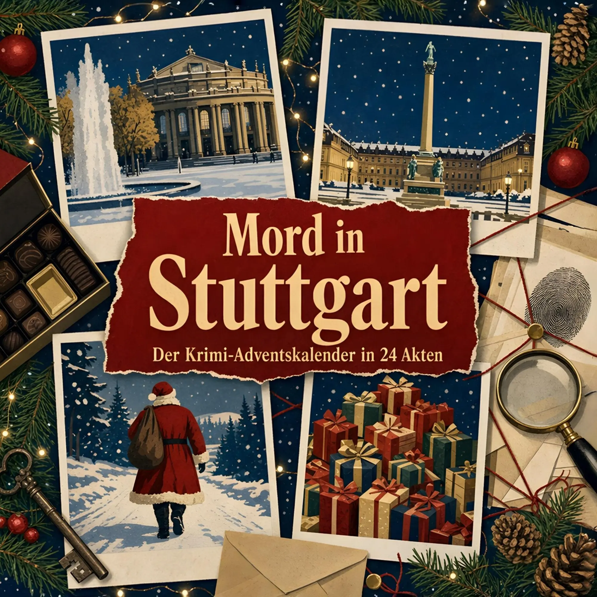 Cover: 9783696117054 | Mord in Stuttgart | Der Krimi-Adventskalender in 24 Akten | Schmitt