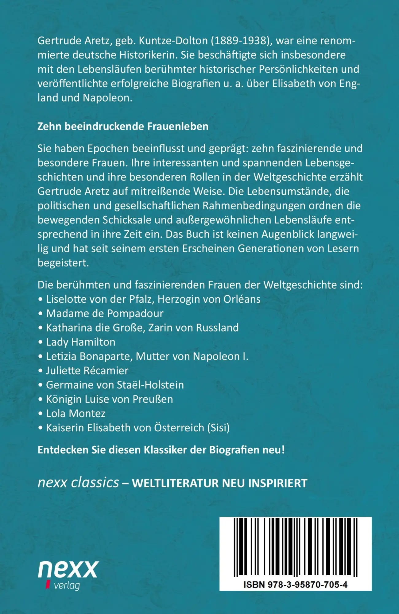 Rückseite: 9783958707054 | Berühmte Frauen der Weltgeschichte | Gertrude Aretz | Taschenbuch