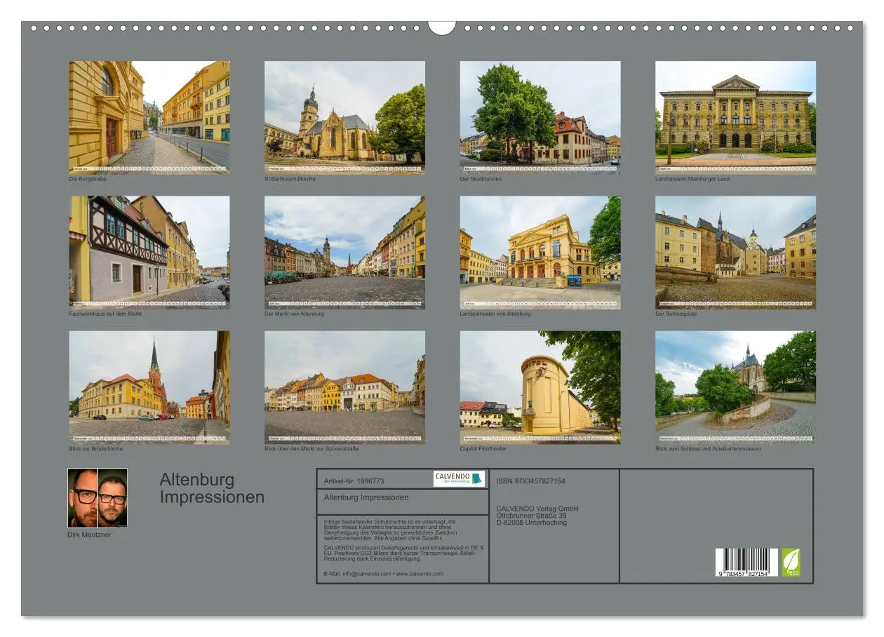 Bild: 9783457827154 | Altenburg Impressionen (Wandkalender 2026 DIN A2 quer), CALVENDO...