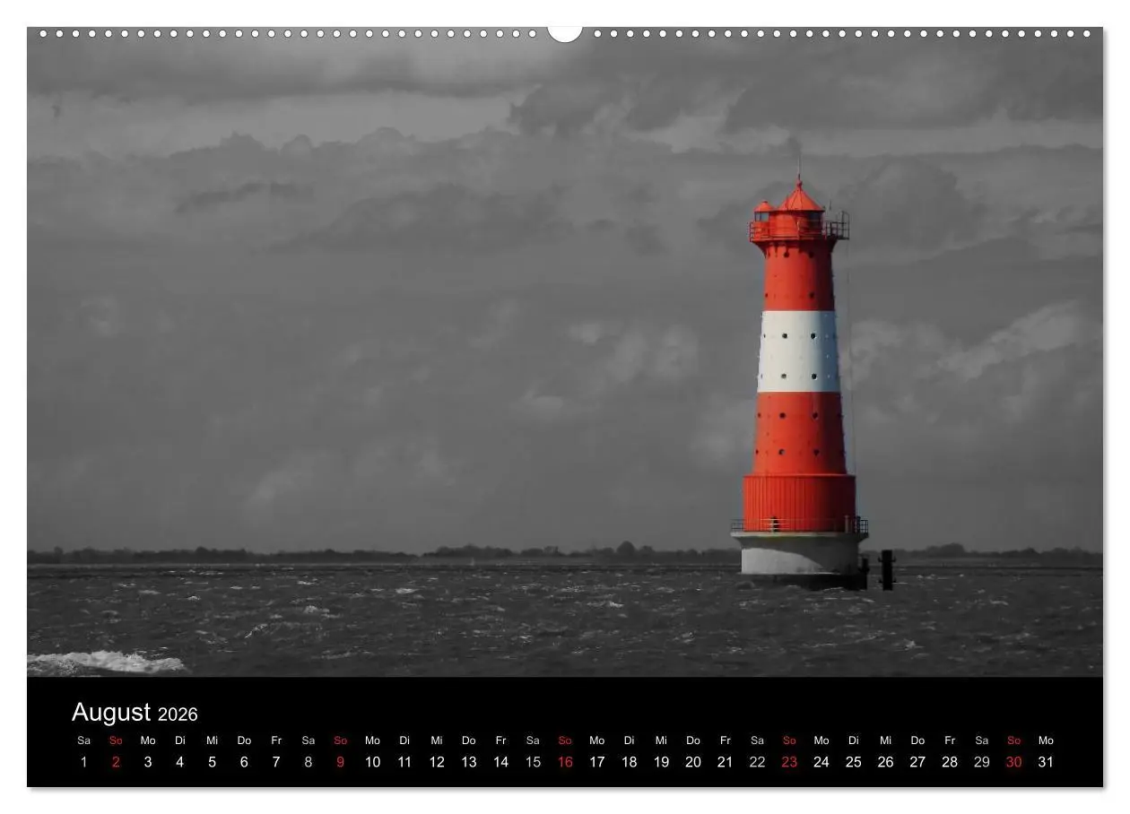 Bild: 9783516157154 | schwarz/weiß trifft farbe (Wandkalender 2026 DIN A2 quer), CALVENDO...