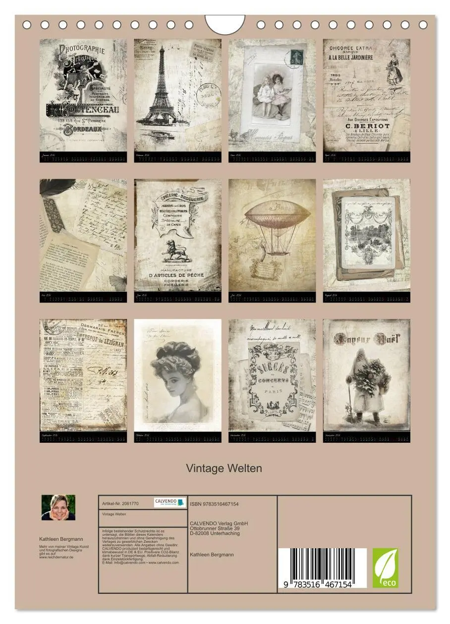 Bild: 9783516467154 | Vintage Welten (Wandkalender 2026 DIN A4 hoch), CALVENDO...