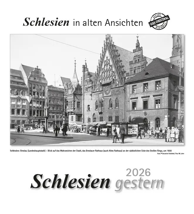 Cover: 9783961667154 | Schlesien gestern 2026 | Schlesien in alten Ansichten | Kalender