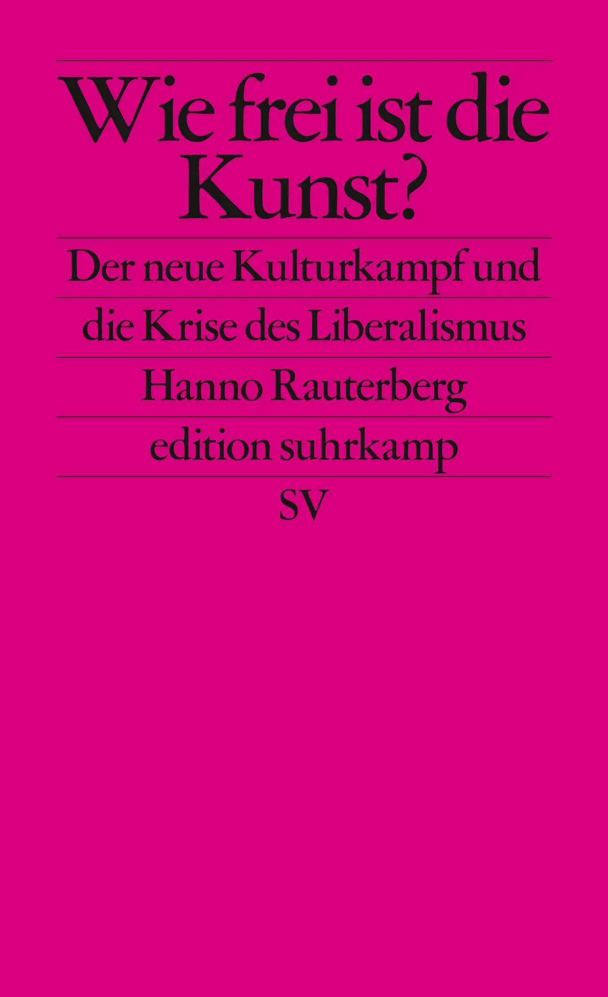 Cover: 9783518127254 | Wie frei ist die Kunst? | Hanno Rauterberg | Taschenbuch | 141 S.