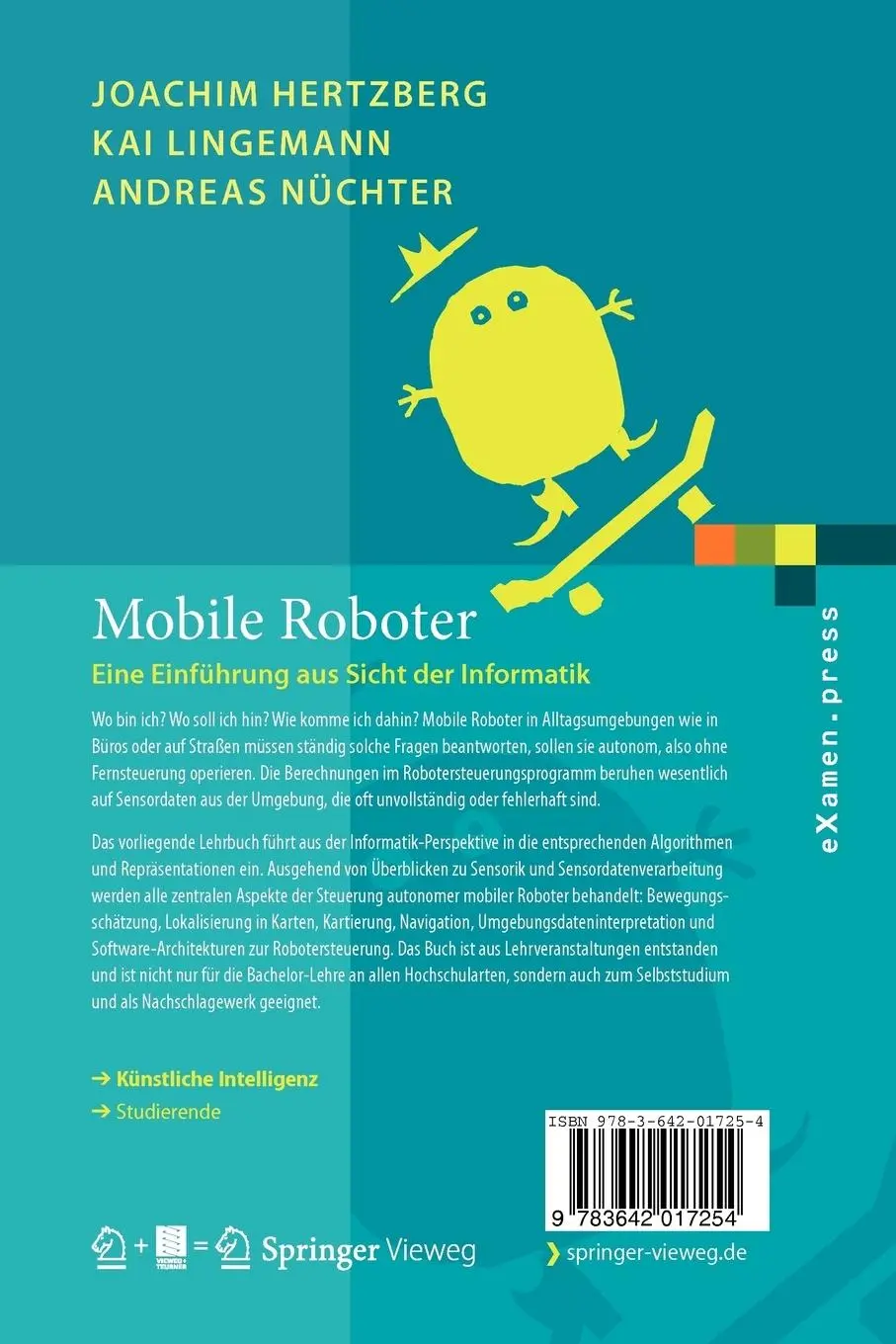 Rückseite: 9783642017254 | Mobile Roboter | Eine Einführung aus Sicht der Informatik | Buch | x