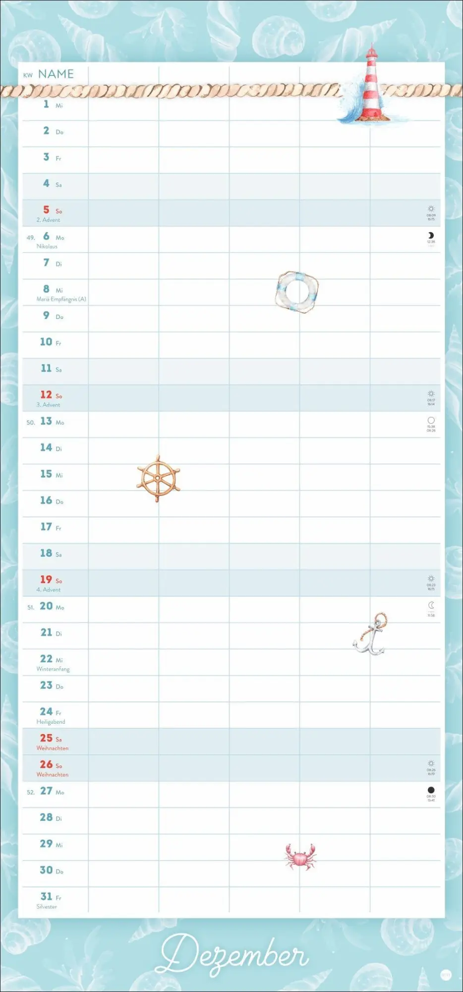 Bild: 9783756417254 | Meer Familie Familienplaner 2027 - Planer für alle an Deck | Kalender