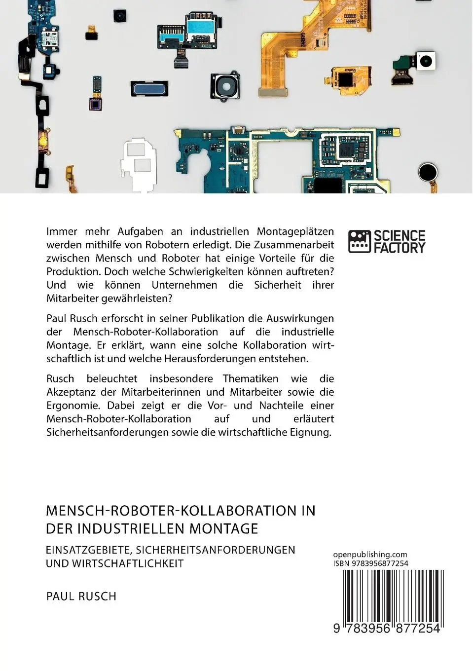 Rückseite: 9783956877254 | Mensch-Roboter-Kollaboration in der industriellen Montage....