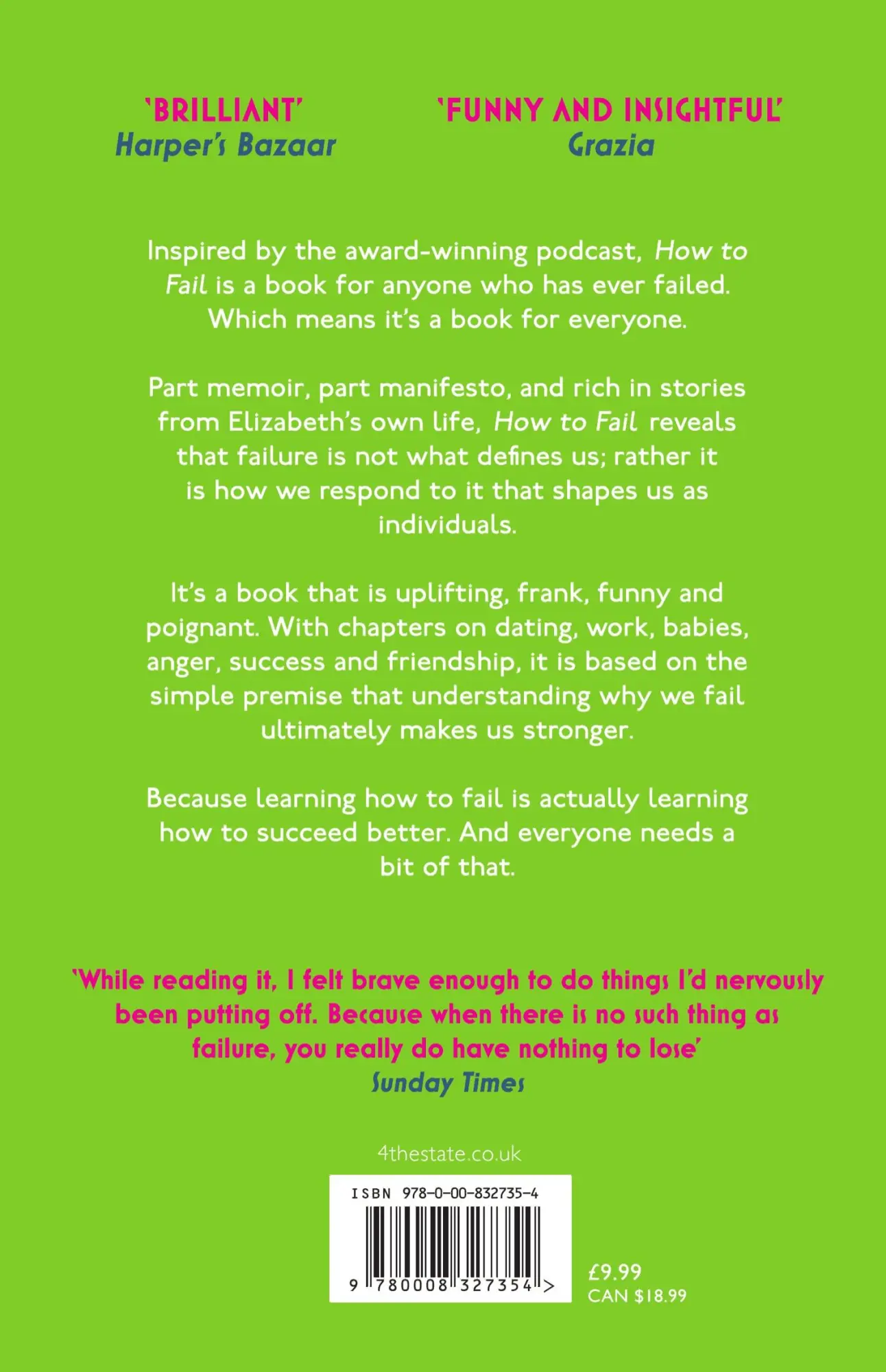 Rückseite: 9780008327354 | How to Fail | Everything I've Ever Learned From Things Going Wrong