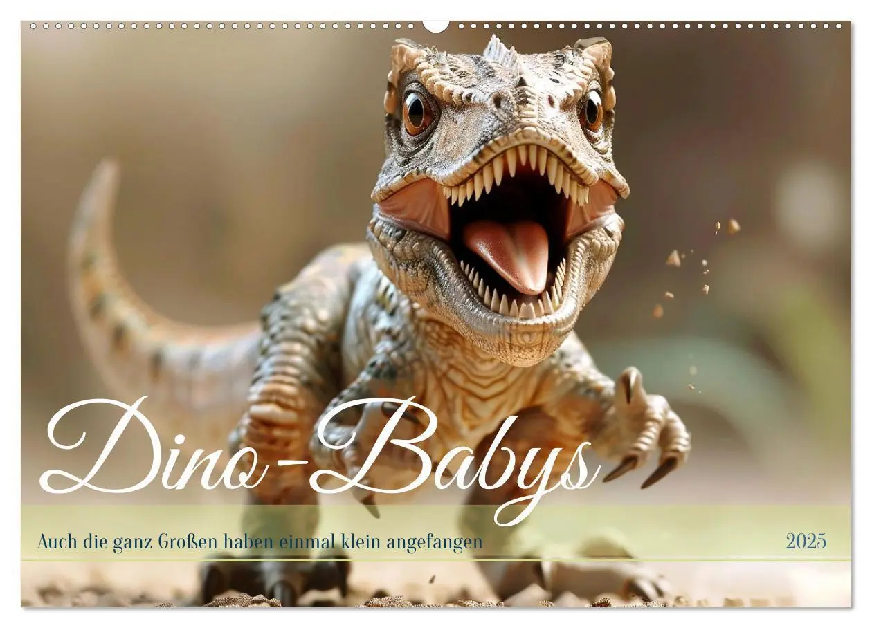 Cover: 9783383797354 | Dino-Babys (Wandkalender 2025 DIN A2 quer), CALVENDO Monatskalender