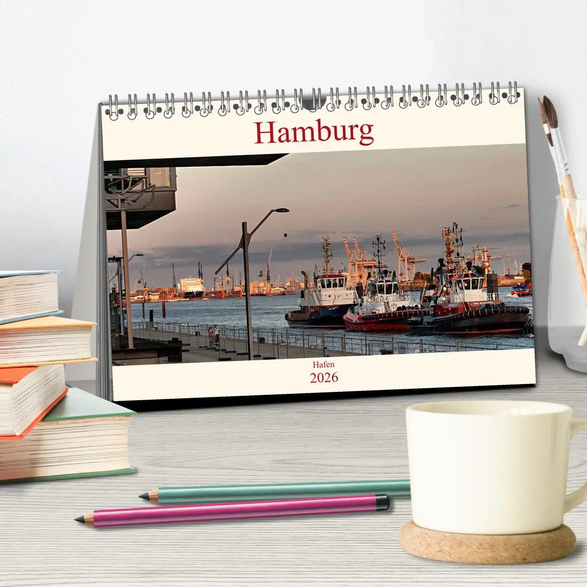 Bild: 9783457807354 | Hamburg Hafen (Tischkalender 2026 DIN A5 quer), CALVENDO...