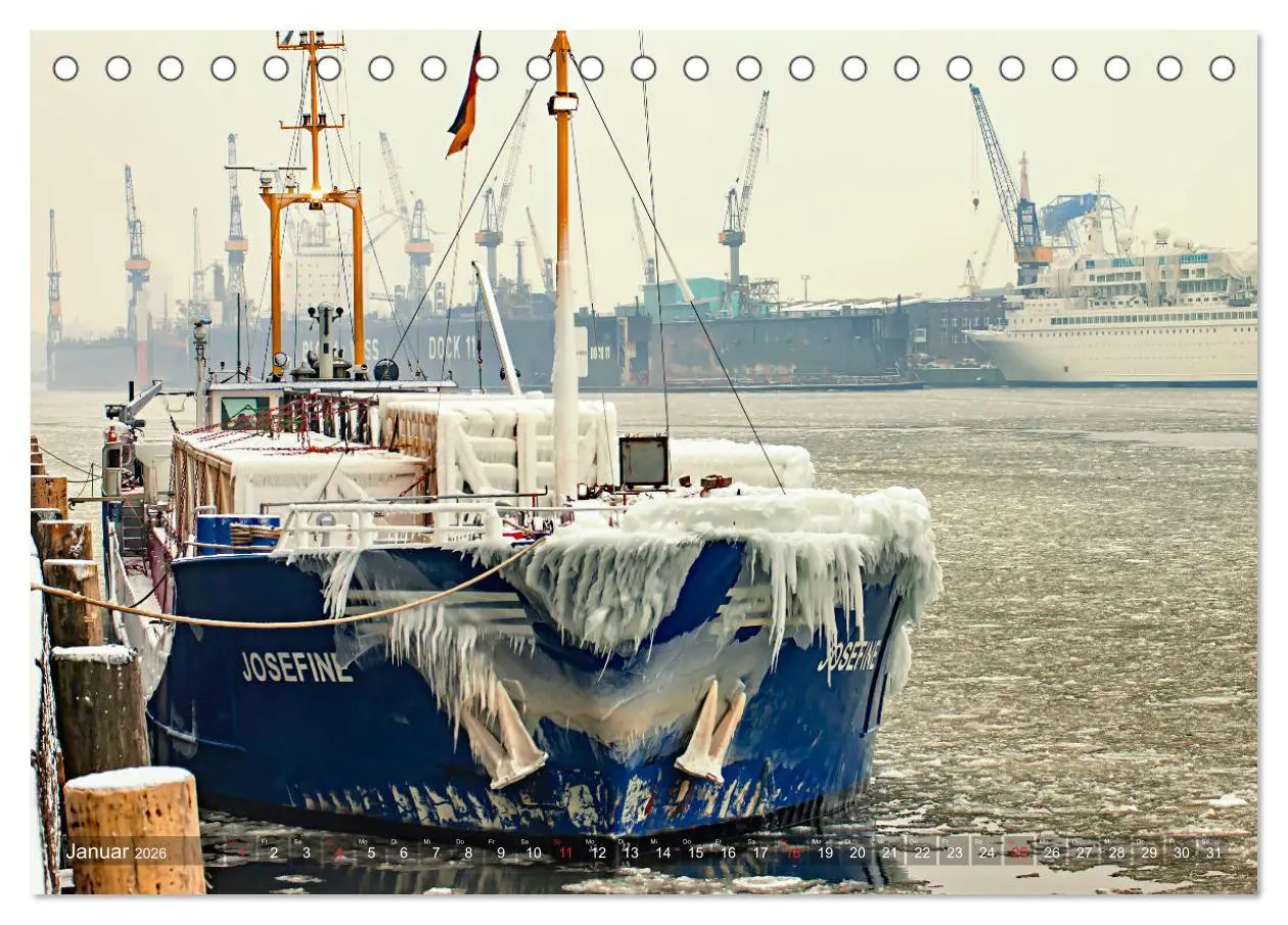 Bild: 9783457807354 | Hamburg Hafen (Tischkalender 2026 DIN A5 quer), CALVENDO...