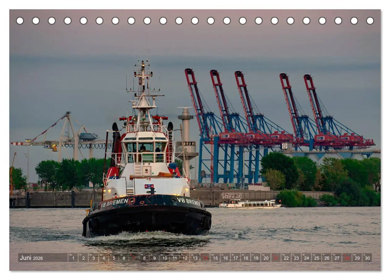 Bild: 9783457807354 | Hamburg Hafen (Tischkalender 2026 DIN A5 quer), CALVENDO...