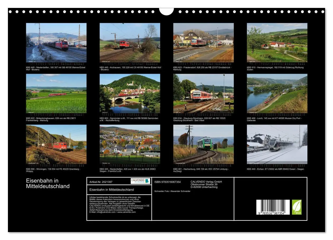 Bild: 9783516067354 | Eisenbahn in Mitteldeutschland (Wandkalender 2026 DIN A3 quer),...