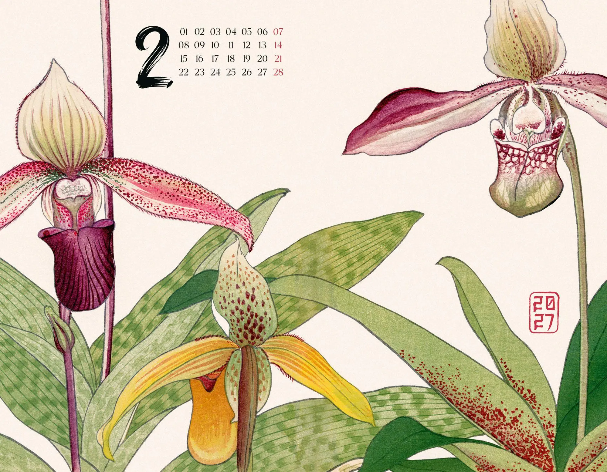 Bild: 9783838437354 | Flowers Kalender 2027 Japanische Holzschnitte von Tanigami Konan