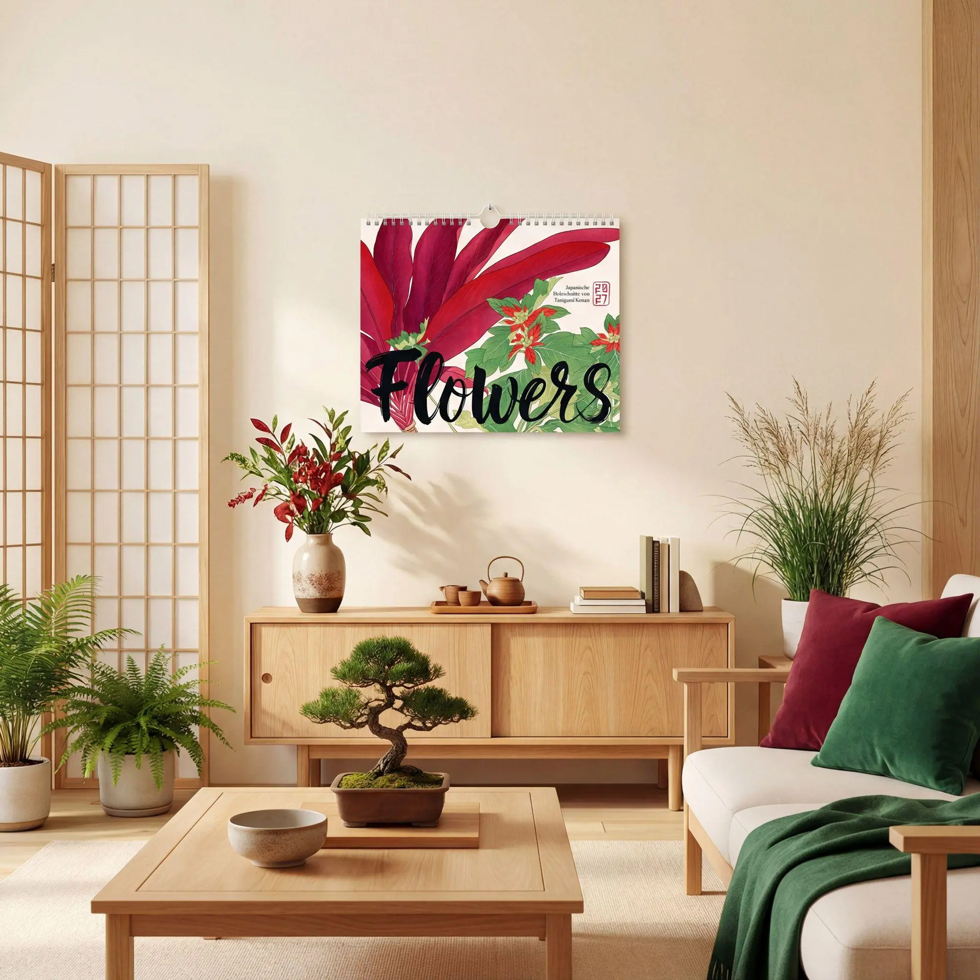 Bild: 9783838437354 | Flowers Kalender 2027 Japanische Holzschnitte von Tanigami Konan