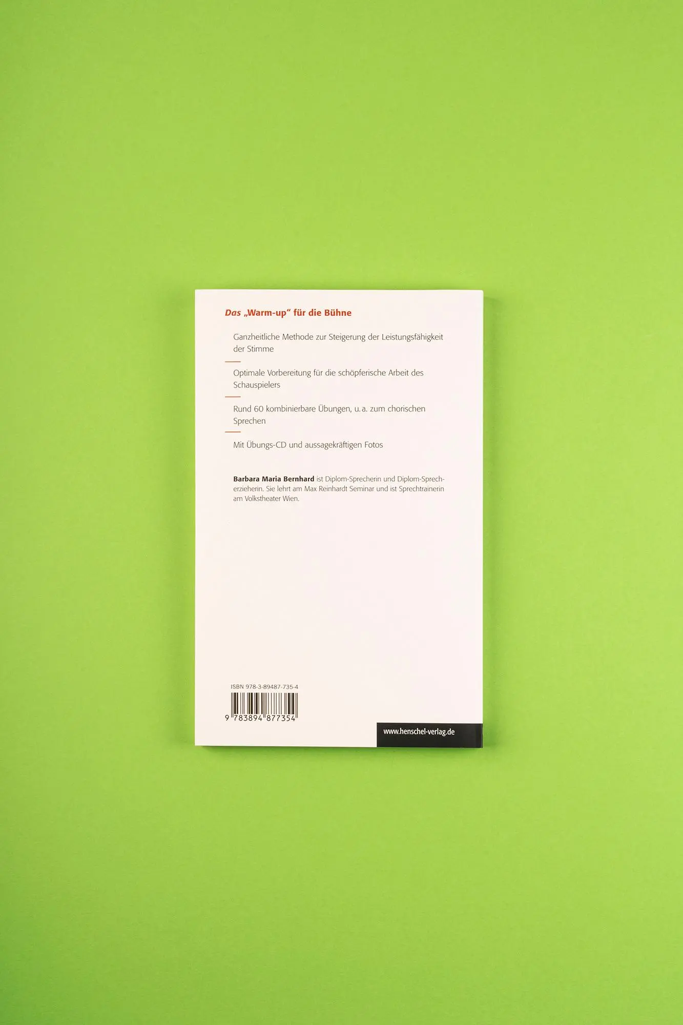 Bild: 9783894877354 | Sprechtraining für Schauspieler | Barbara Maria Bernhard | Taschenbuch