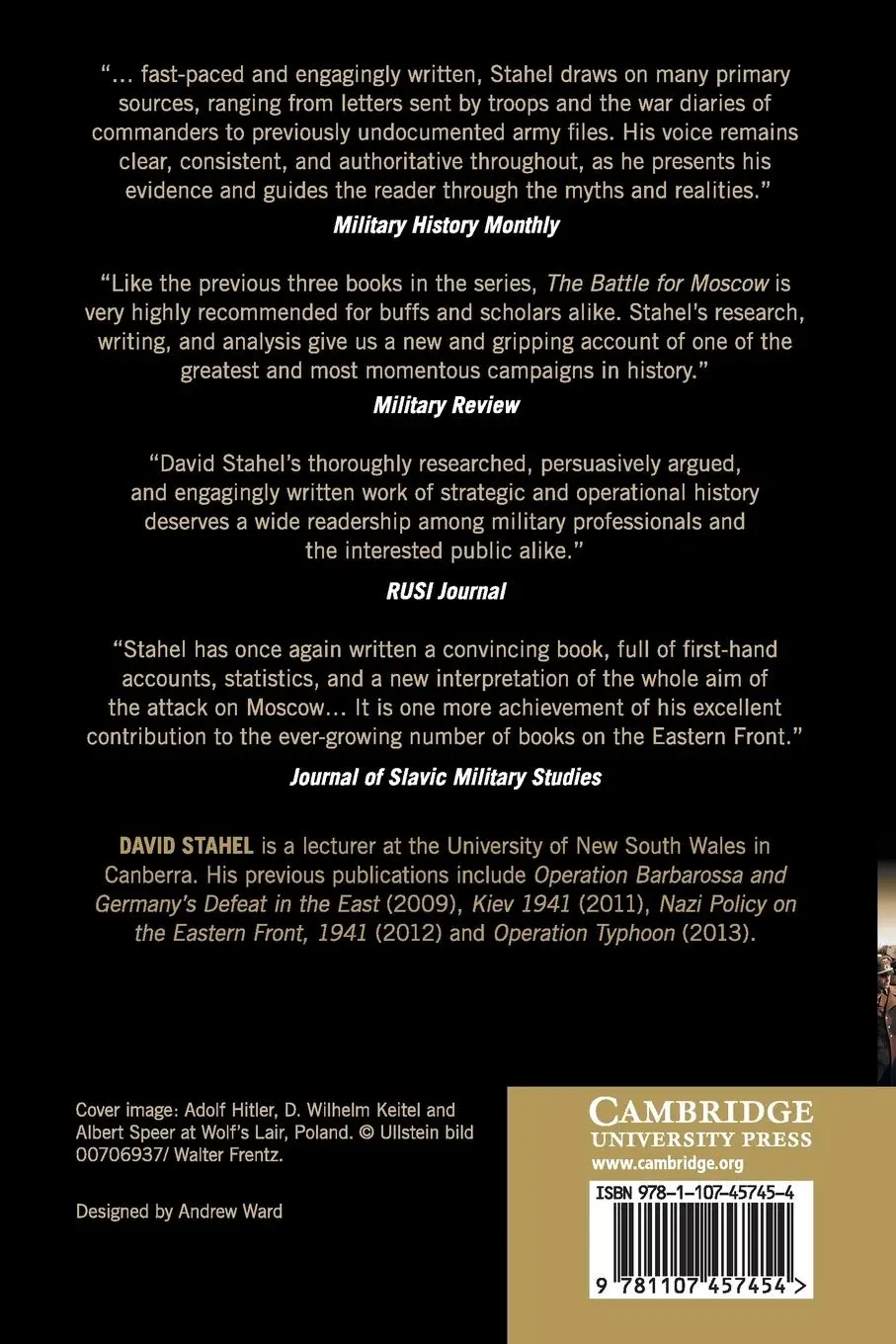 Rückseite: 9781107457454 | The Battle for Moscow | David Stahel | Taschenbuch | Englisch | 2018