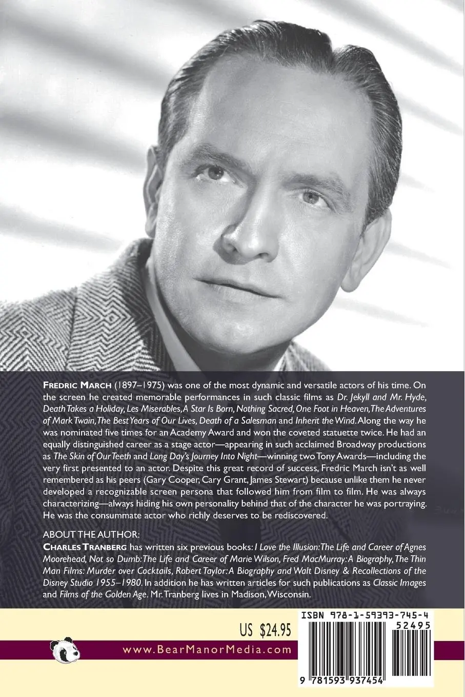 Rückseite: 9781593937454 | Fredric March - A Consummate Actor | Charles Tranberg | Taschenbuch