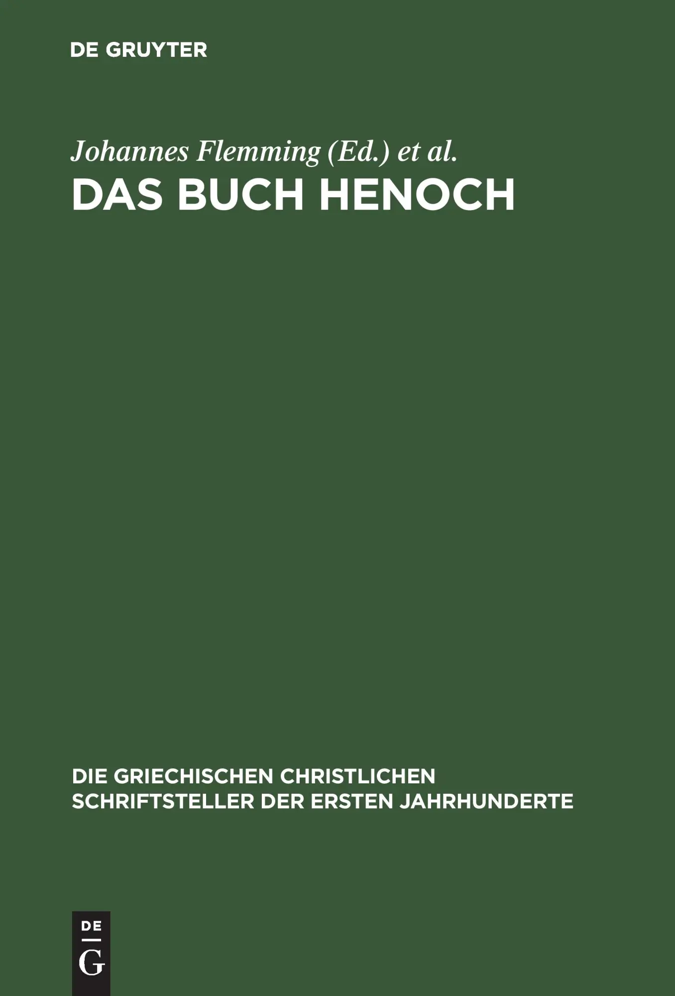 Cover: 9783110297454 | Das Buch Henoch | Ludwig Radermacher (u. a.) | Buch | ISSN | 171 S.