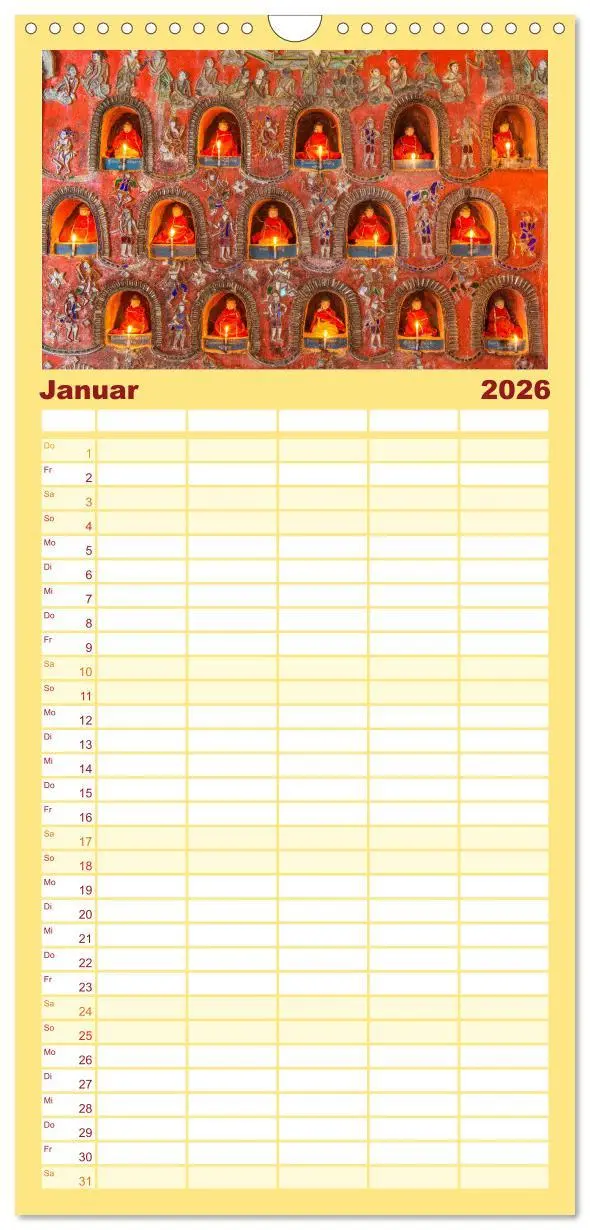 Bild: 9783516507454 | Familienplaner 2026 - BUDDHA - Ein sanftes Lächeln mit 5 Spalten...
