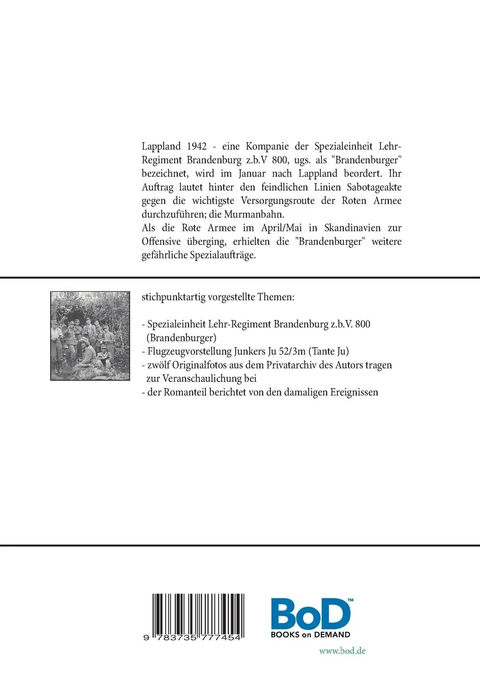 Rückseite: 9783735777454 | Spezialeinheit am Feind | Wolfgang Wallenda | Taschenbuch | Paperback