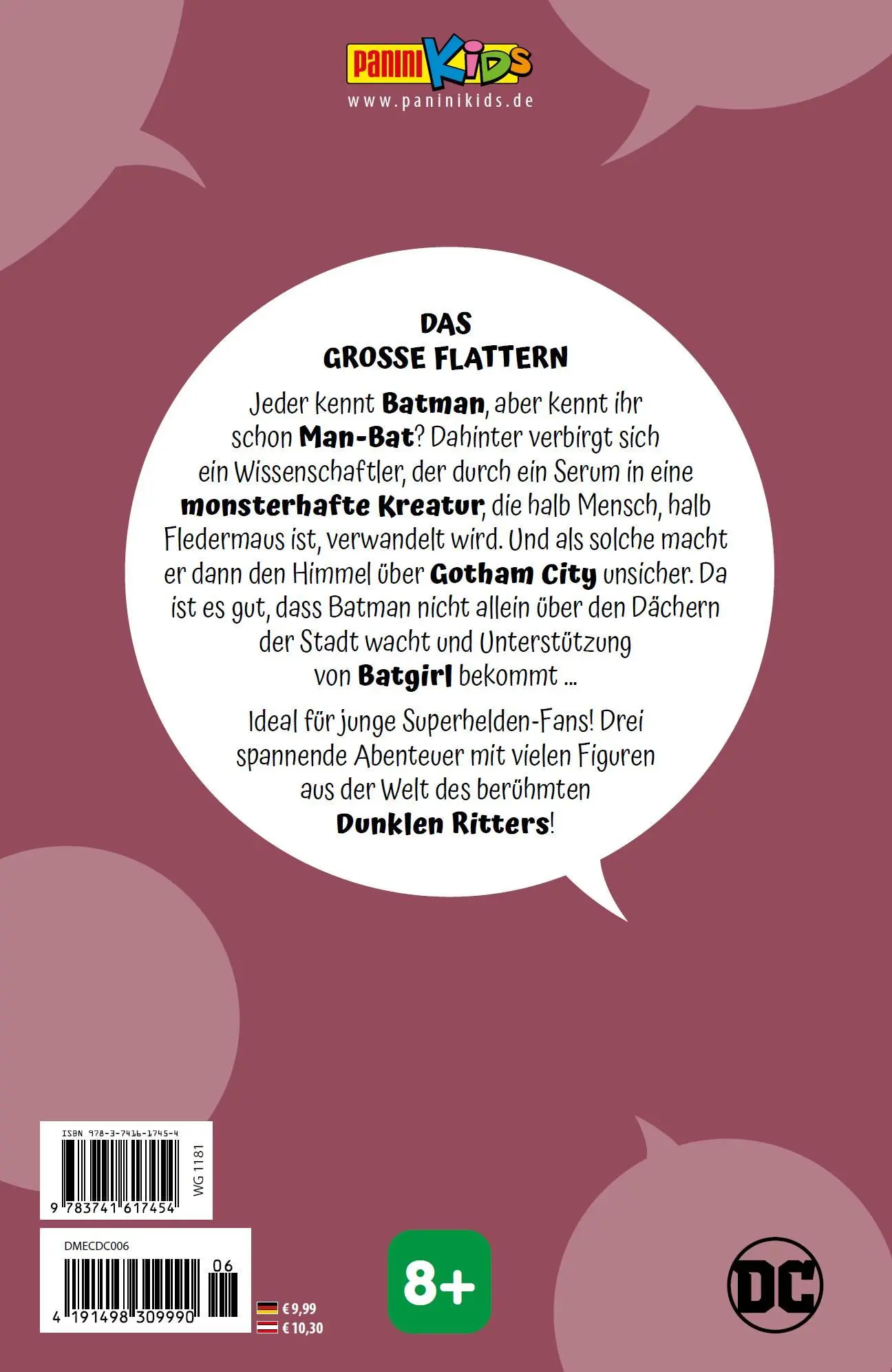 Rückseite: 9783741617454 | Mein erster Comic: Batman gegen Man-Bat | Matthew K. Manning (u. a.)