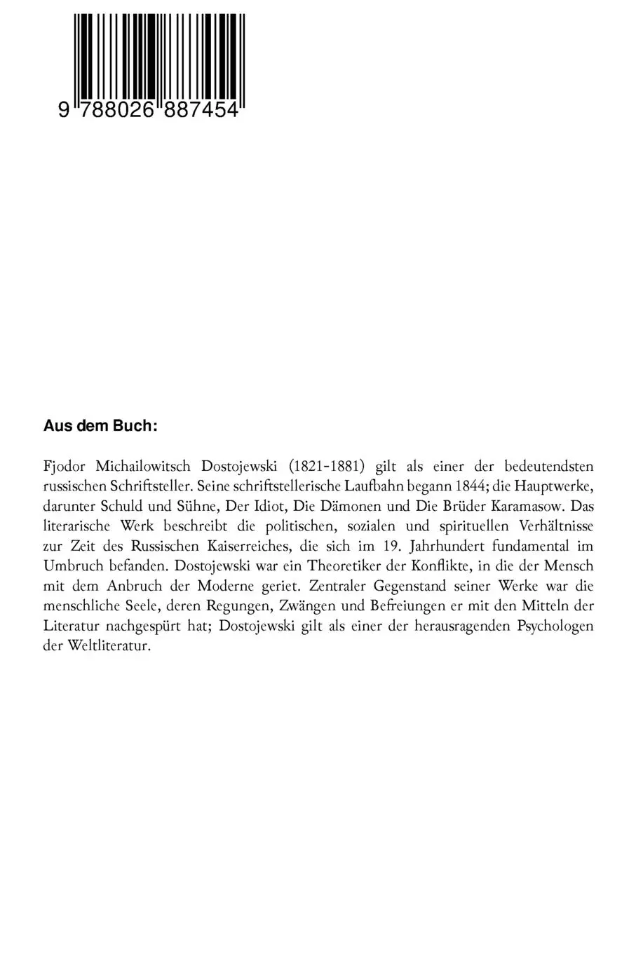 Rückseite: 9788026887454 | Der Doppelgänger | Fjodor Michailowitsch Dostojewski (u. a.) | Buch