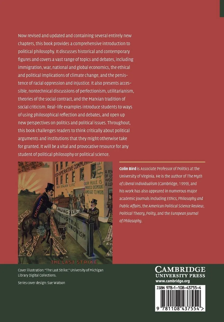 Rückseite: 9781108437554 | An Introduction to Political Philosophy | Colin Bird | Taschenbuch