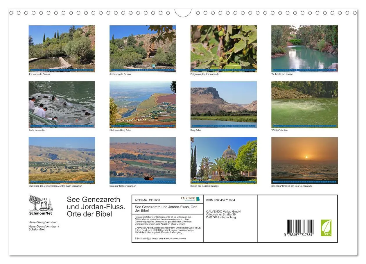 Bild: 9783457717554 | See Genezareth und Jordan-Fluss. Orte der Bibel (Wandkalender 2026...