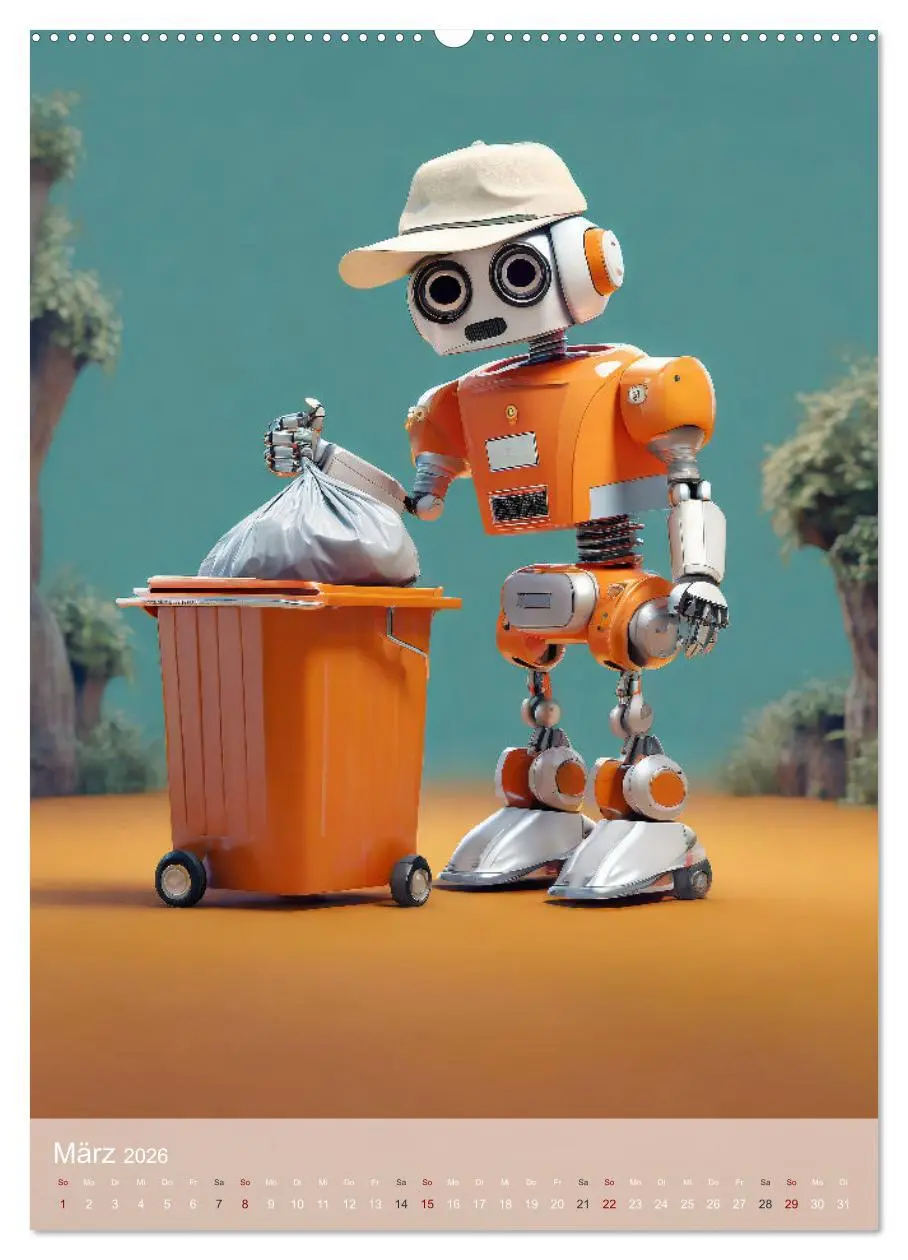Bild: 9783516287554 | RoboLife - Niedliche Blechfreunde im Alltag (Wandkalender 2026 DIN...