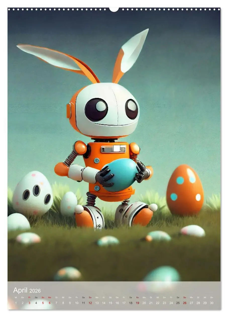 Bild: 9783516287554 | RoboLife - Niedliche Blechfreunde im Alltag (Wandkalender 2026 DIN...