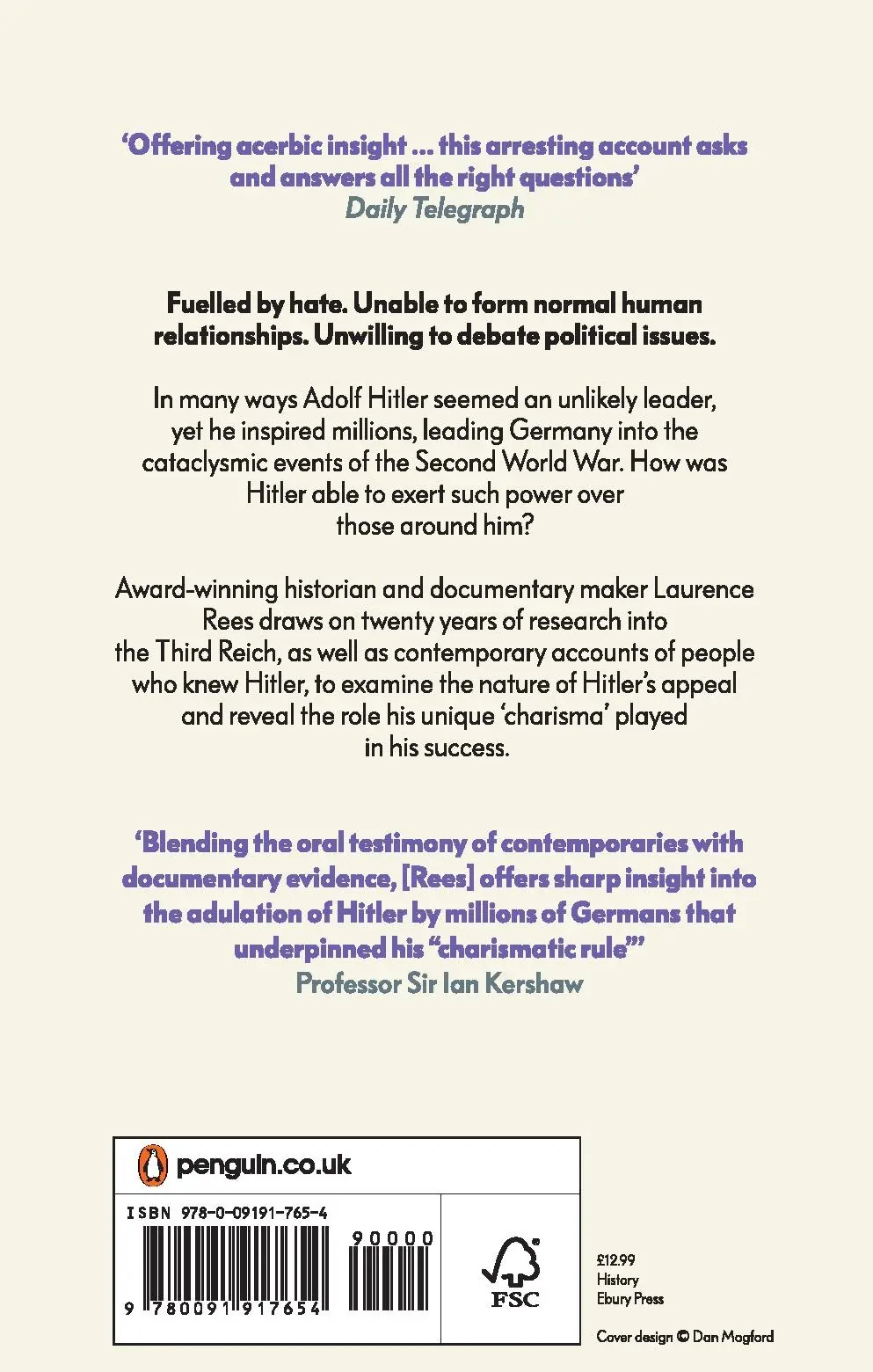 Rückseite: 9780091917654 | The Dark Charisma of Adolf Hitler | Laurence Rees | Taschenbuch | 2013