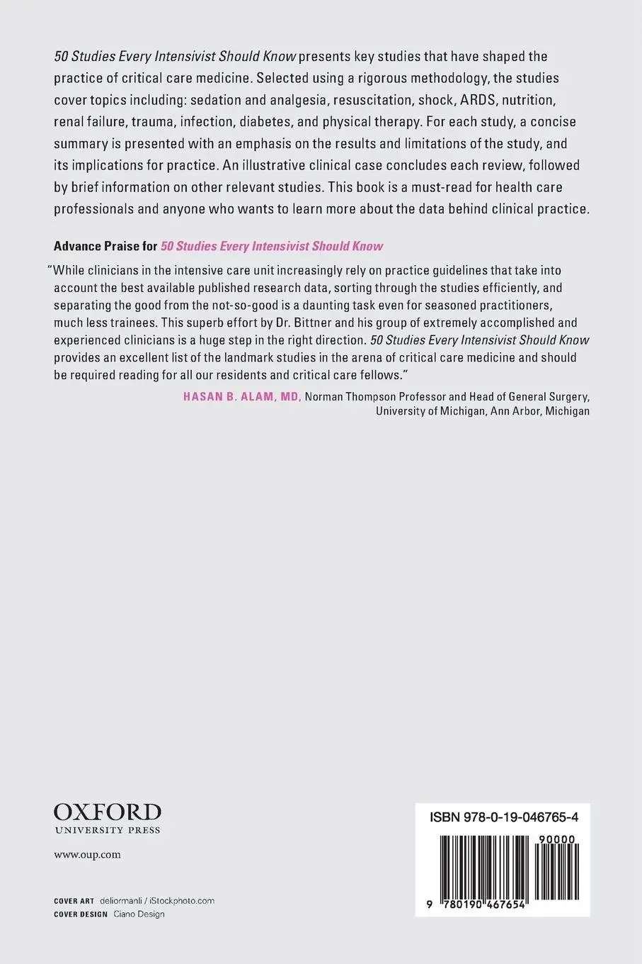 Rückseite: 9780190467654 | 50 Studies Every Intensivist Should Know | Edward A Bittner | Buch