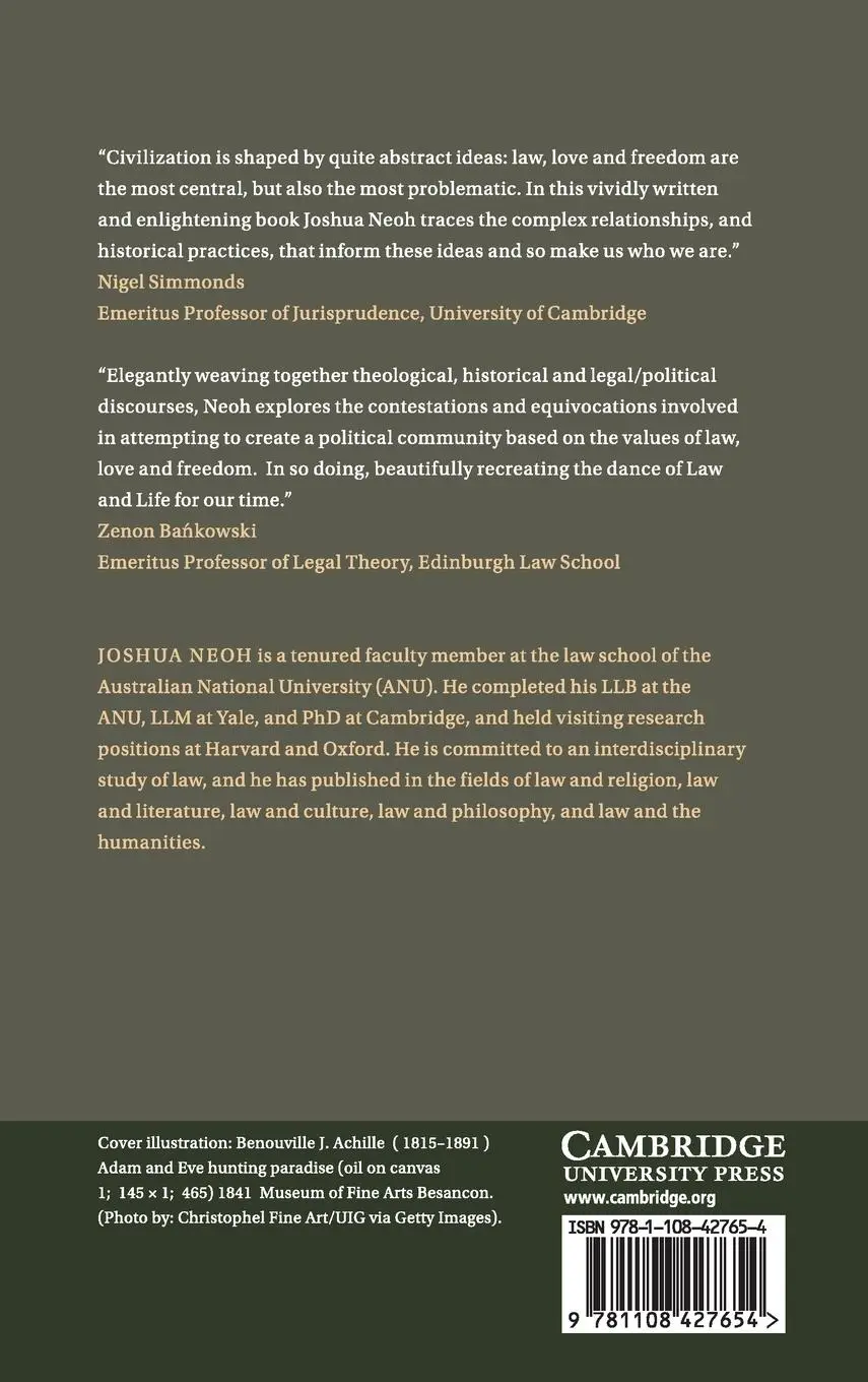 Rückseite: 9781108427654 | Law, Love and Freedom | Joshua Neoh | Buch | Gebunden | Englisch