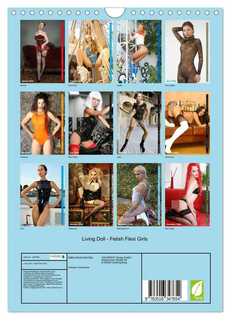 Bild: 9783516347654 | Living Doll - Fetish Flexi Girls (Wandkalender 2026 DIN A4 hoch),...