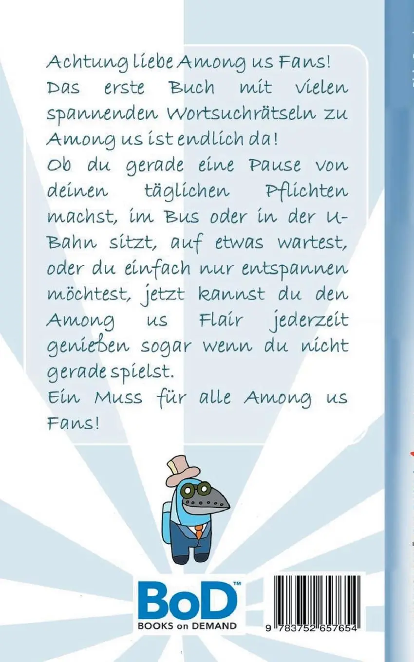 Rückseite: 9783752657654 | Das Wortsuchrätsel Buch für Am@ng.us Fans | Ricky Roogle | Taschenbuch